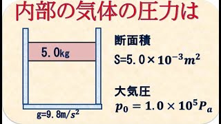 物理基礎 気体の圧力 ピストン内部の気体の圧力を求める問題です Youtube 物理基礎 気体の圧力 ピストン内部の気体の圧力を求める問題です Youtube