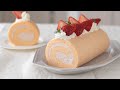 さくらロールケーキの作り方 Sakura Roll Cake｜HidaMari Cooking