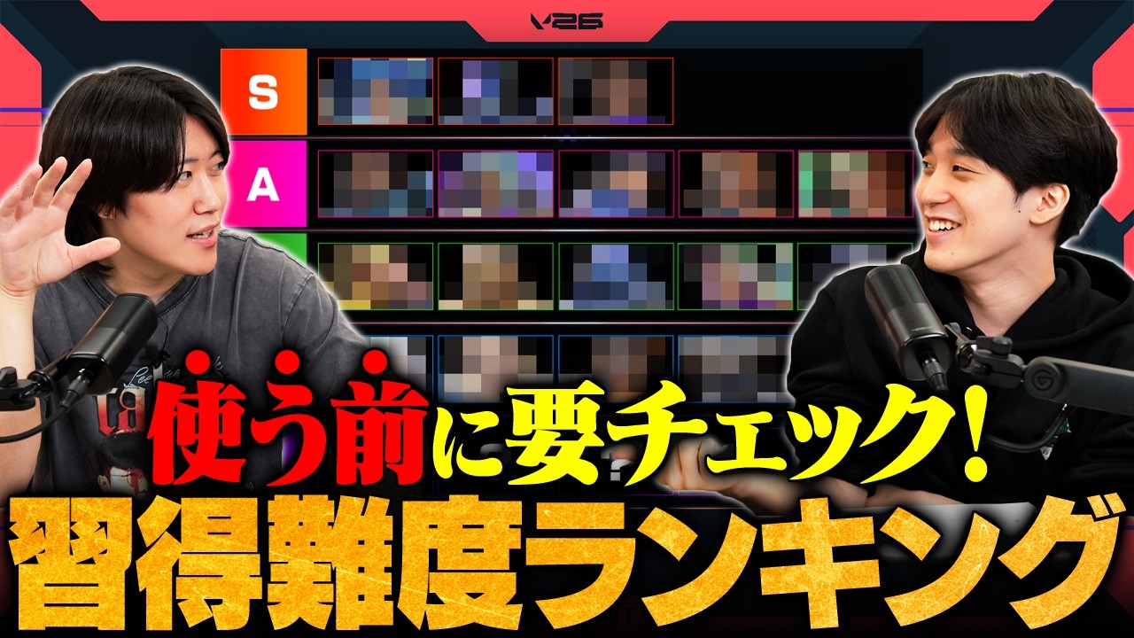 【Vorz × Aace】VALORANT全29エージェント習得難易度ランキング【ヴァロラント】