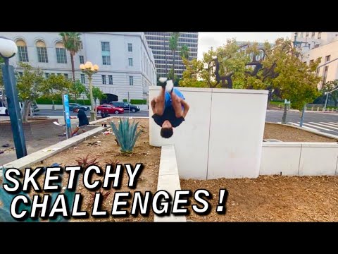 FLIP CHALLENGES IN DOWNTOWN LA!