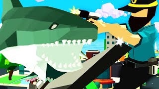 SHARK ATTACKS THE CITY WITH A SWORD! - Shark Simulator | Pungence screenshot 3