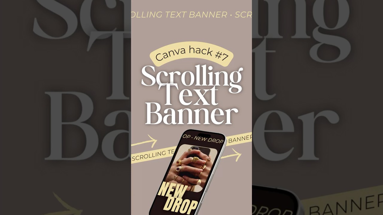 Create a scrolling text banner (or marquee) in Canva