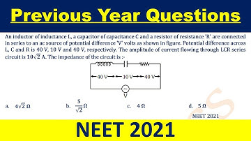 An inductor of inductance L, a capacitor of capacitance C and a resistor of resistance 