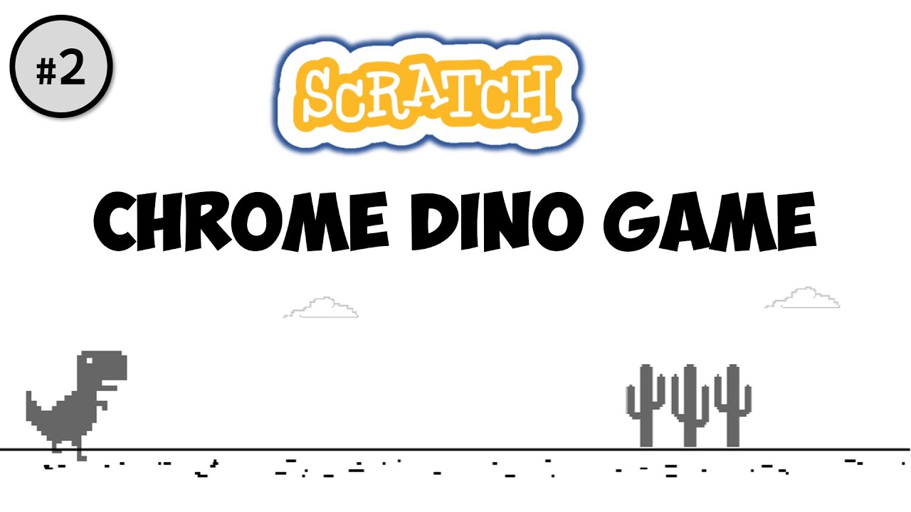 CHROME DINO Game in Scratch 😎 - Part 2 | T-Rex Endless Runner Game | Just Finished Coding!