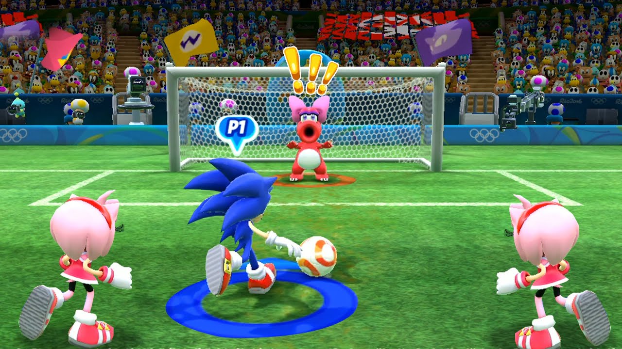 Mario & Sonic Rio 2016 Olympic Games Football Sonic, Blaze, Amy, Knuckles