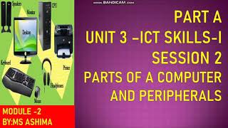 IX-Information Technology,Part A,Unit 3, Session 2, Parts of computer and peripherals, Module-2