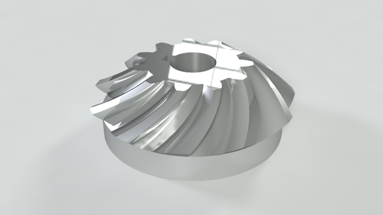 how to make 3D Helical Bevel Gear using AutoCAD 2019. FULL TUTORIAL