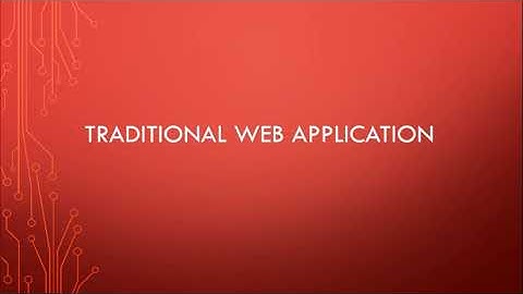 Traditional Web Application Development | How the traditional web application works