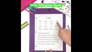 The Orton Gillingham approach : Simple to Complex word lists and sentences to read and spell