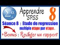 Comment faire une tude de rgression multiple tape par tape dans le logiciel spssspss