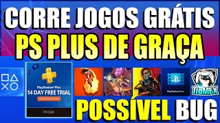 CORRE JOGOS GRÁTIS NO PS4 PS5 E PC PS PLUS DE GRAÇA E POSSÍVEL BUG