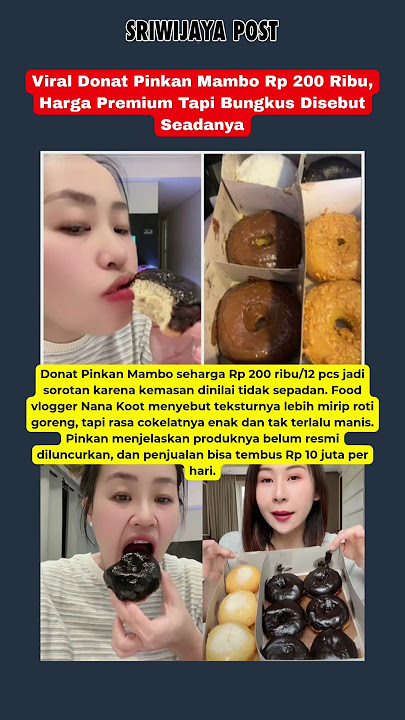 Viral Donat Pinkan Mambo Rp 200 Ribu, Harga Premium Tapi Bungkus Disebut Seadanya