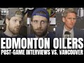 Leon draisaitl warren foegele  kris knoblauch react to edmonton oilers gm3 loss vs vancouver