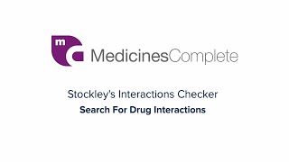 MedicinesComplete User Guide - Stockley's Interactions Checker screenshot 5