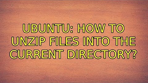 Unzip file to current directory Linux