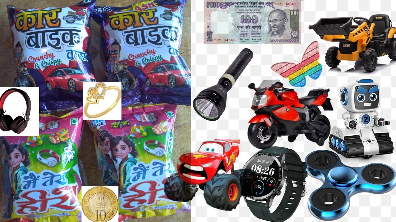 🤑 kar Bike Bala Snacks Unboxing With Free Gifts Inside ll Only ₹ 5 ll Itne Gifts Inside