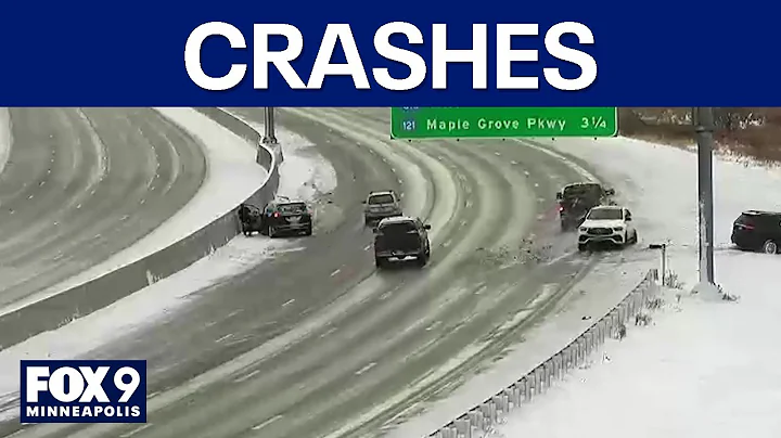Car crash compilation from Minnesota snowstorm