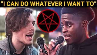Satanist Confronts Street Preacher Then This Happens