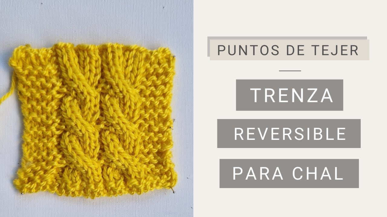 trenza reversible dos agujas