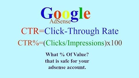 How to view CTR?What % Of CTR That is safe for your adsense account?
