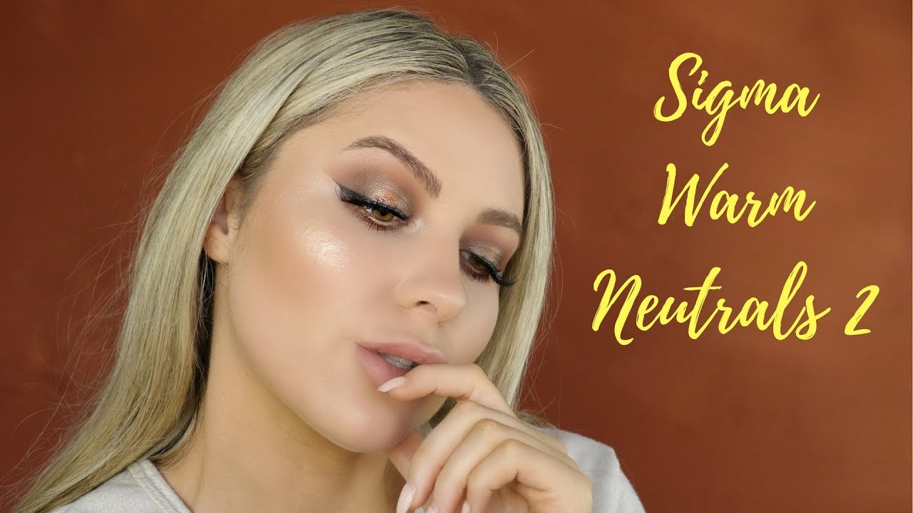 Festive Warm Toned Makeup Tutorial | SIGMA WARM NEUTRALS 2 - YouTube