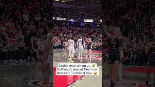 Sophie entertaining us. 🤣 DeWanna's missed freethrow from CC's Technicial Clap. 😝 #shorts