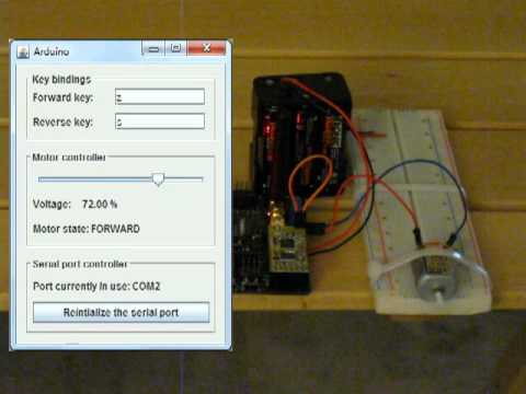 Arduino - Remotely-controlled DC motor