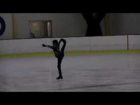 Figure Skater Darian Kaptich Age 8 Practicing His ...