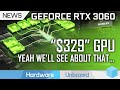 Our Thoughts: Nvidia RTX 3060 at $329 and RTX 30 Laptop GPUs