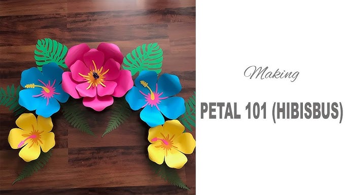 Petal 101 Hibiscus Paper Flower Templates - YouTube petal-101-hibiscus-paper-flower-templates-youtube