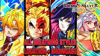 Roblox Project Slayers All Breathing Styles Showcase! 