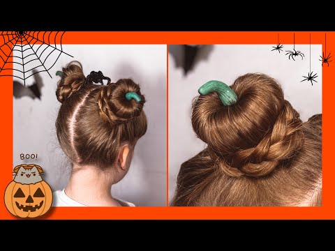 СУПЕР ИДЕЯ ПРИЧЕСКИ НА ХЭЛЛОУИН ДЛЯ ДЕВОЧЕК 🎃 AMAZING HALLOWEEN HAIRSTYLE IDEA 🎃