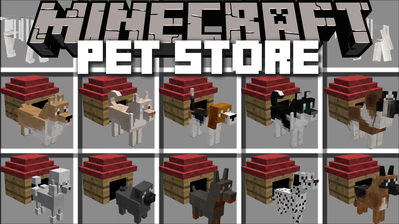 Minecraft PET STORE MOD / FRIENDLY ZOMBIE MARK MAKES A PET STORE