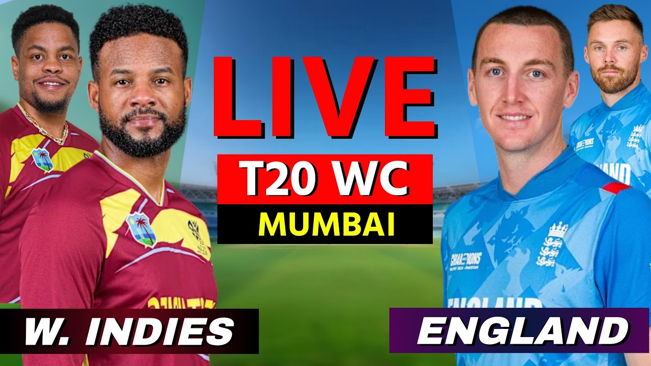 🔴 Live: WI vs ENG Live Match Today, 15th T20I, T20 World Cup 2026, Live Cricket Scores & Commentary