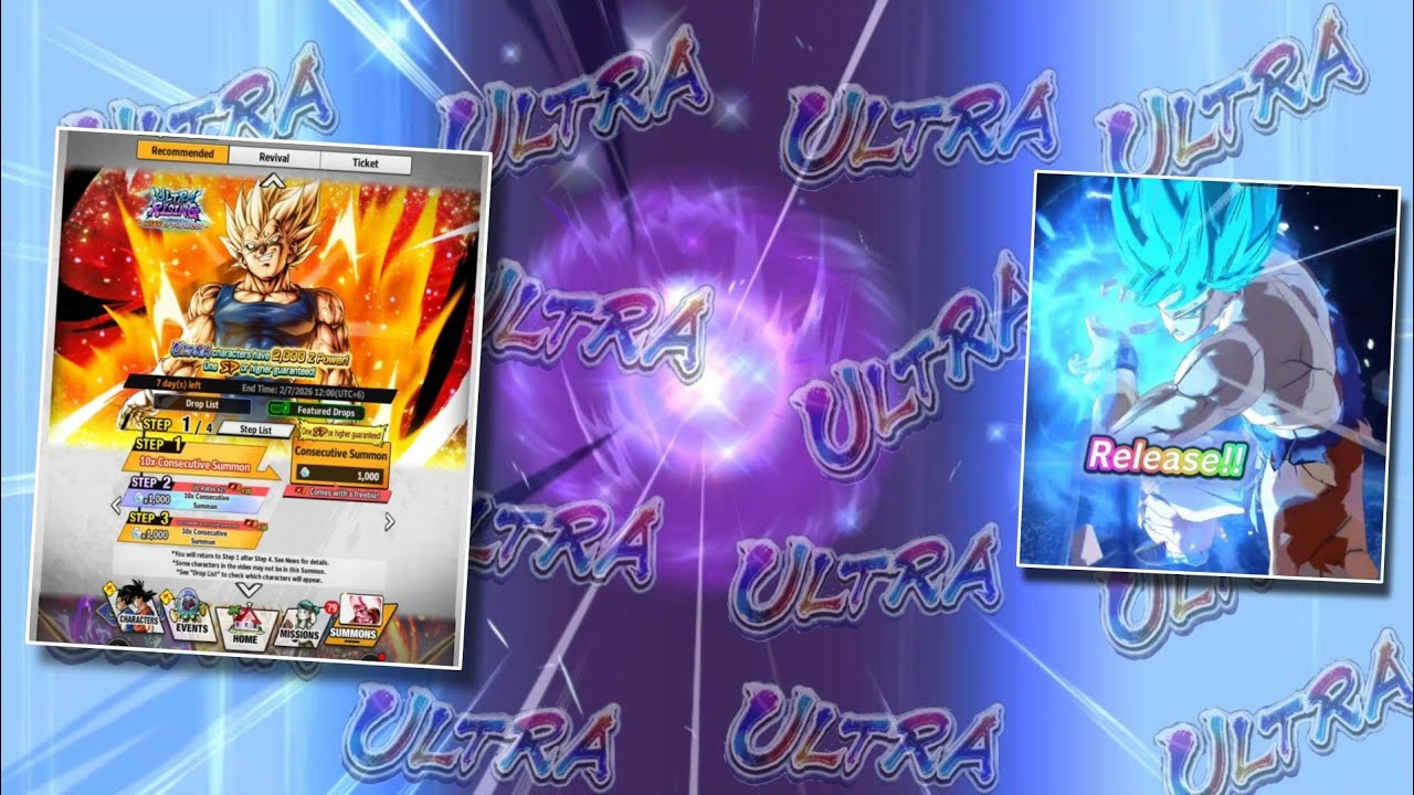 Ultra Majin Vegeta Banner Summoning | Landscape Summon | Dragon Ball Legends 