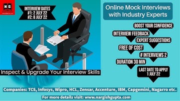 Online Mock Interviews | How to Crack Interview | TCS | Infosys | Wipro | Accenture | Cognizant