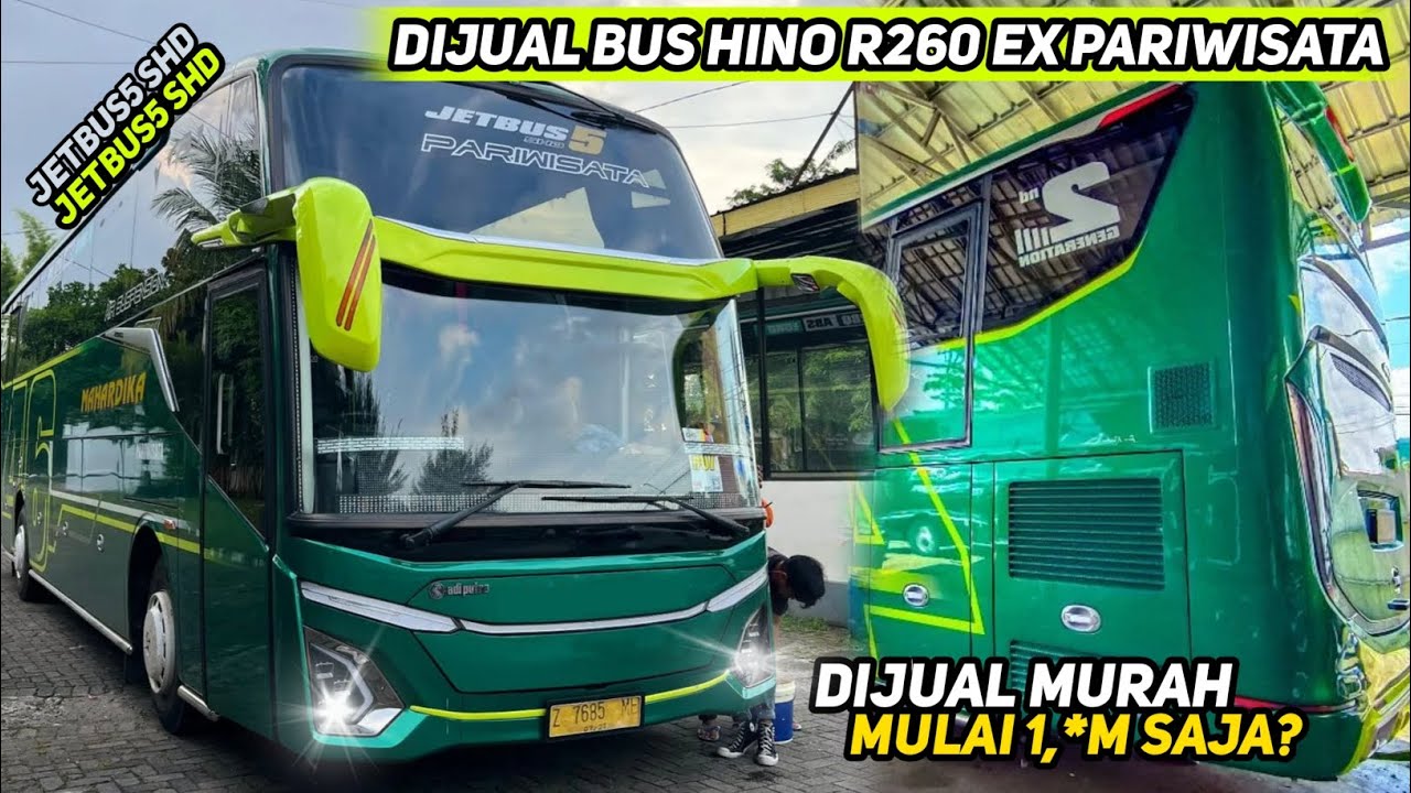 DIJUAL BUS HINO R260 TAHUN 2019 JETBUS5 SHD UNIT ISTIMEWA SIAP PARIWISATA