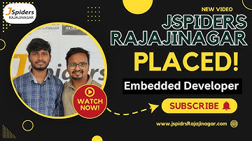 STUDENT PLACED AS Embedded Engineer FROM JSPIDERS RAJAJINAGAR | BENGALURU