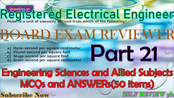 REE Board Exam Reviewer (ESAS Part 21) : 50 - Items || Objective type Questions and Answers.