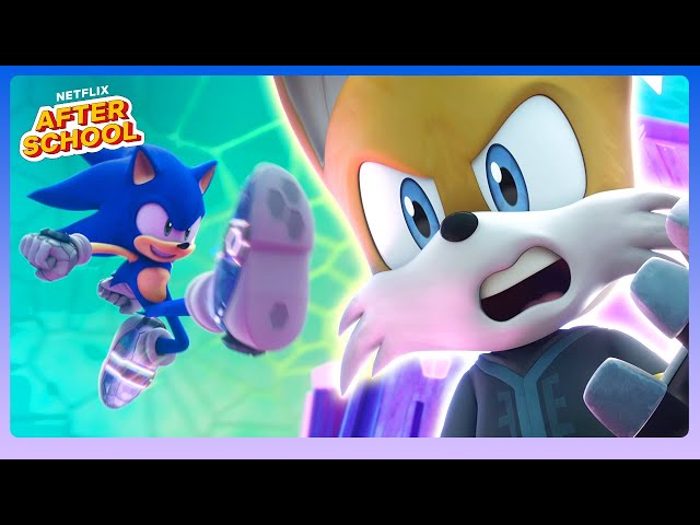 Sonic's Speedy Moves VS Nine's Prism Power 🌀 Sonic Prime | Netflix After School class=