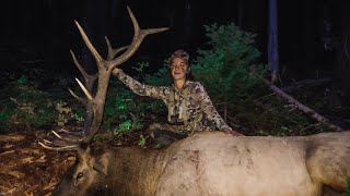 IDAHO ELK HUNT 6X6 BULL!! Public land DIY! MY WIFE SHOOTS HER FIRST BULL!
