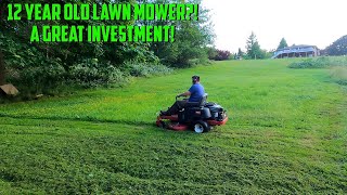 Old $350 Craigslist Lawn Mower Still Lays Down Stripes! Lawn Mowing With Toro TimeCutter