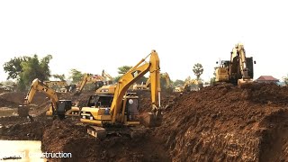 Effective Excavator Cat  Digging Canal | Digging Recovery Mud Excavator Hard Working by TVC Machine 2,260 views 2 years ago 16 minutes