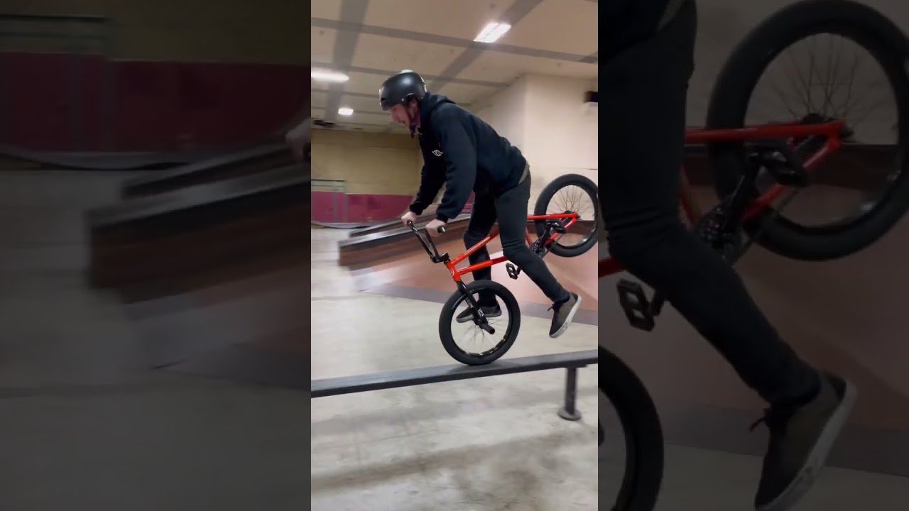 Hang5 to barspin on a rail 😳‼️ 