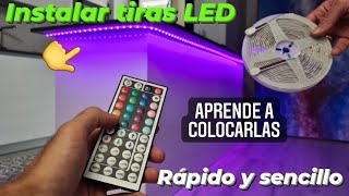 ¿Cómo instalar luces LED? | Aprende a poner tiras led en cualquier superficie (habitación, techo..)
