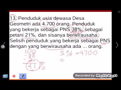 Soal Cerita Matematika Sd Kepas 6b Persen Penduduk Youtube