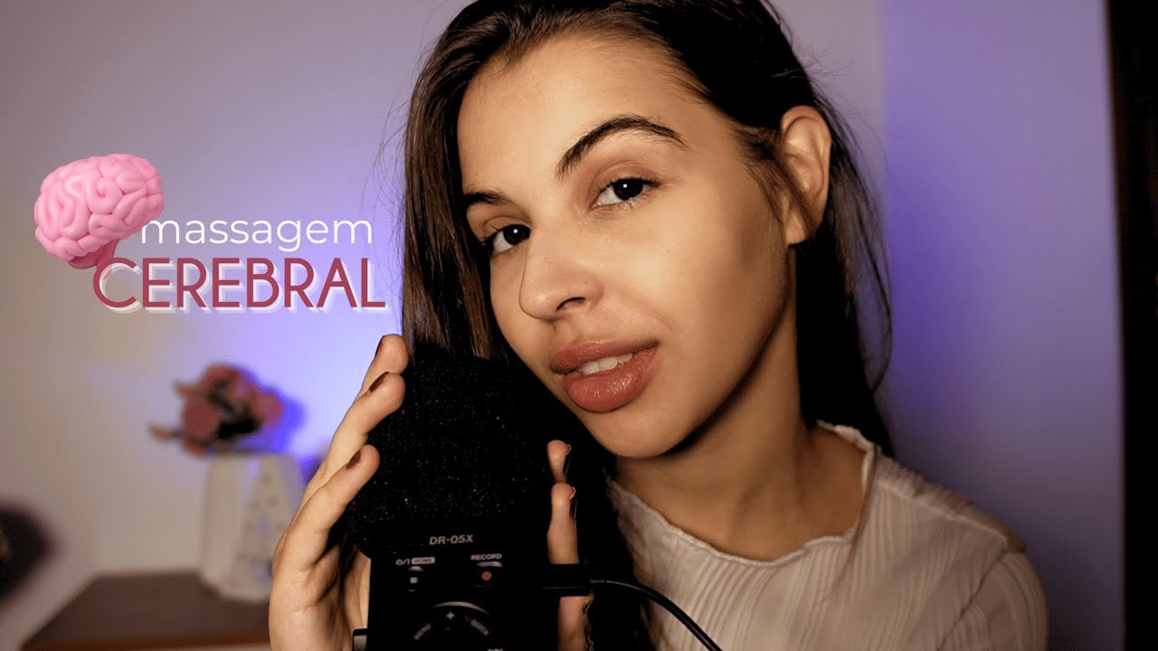 ASMR MASSAGEM CEREBRAL COM A ESPUMINHA DO TASCAM