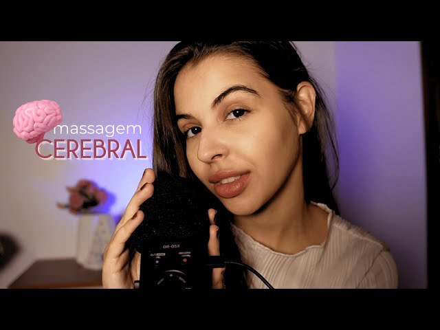 ASMR MASSAGEM CEREBRAL COM A ESPUMINHA DO TASCAM