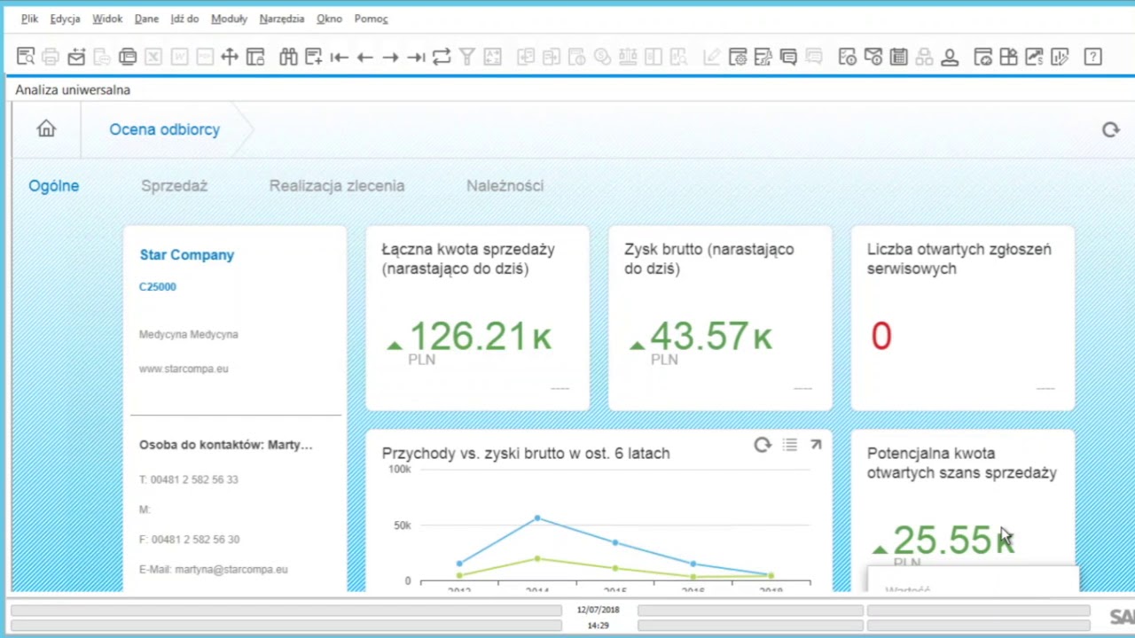 SUPREMIS - Demo SAP - Jak wygląda analiza Klienta 360 w SAP Business One