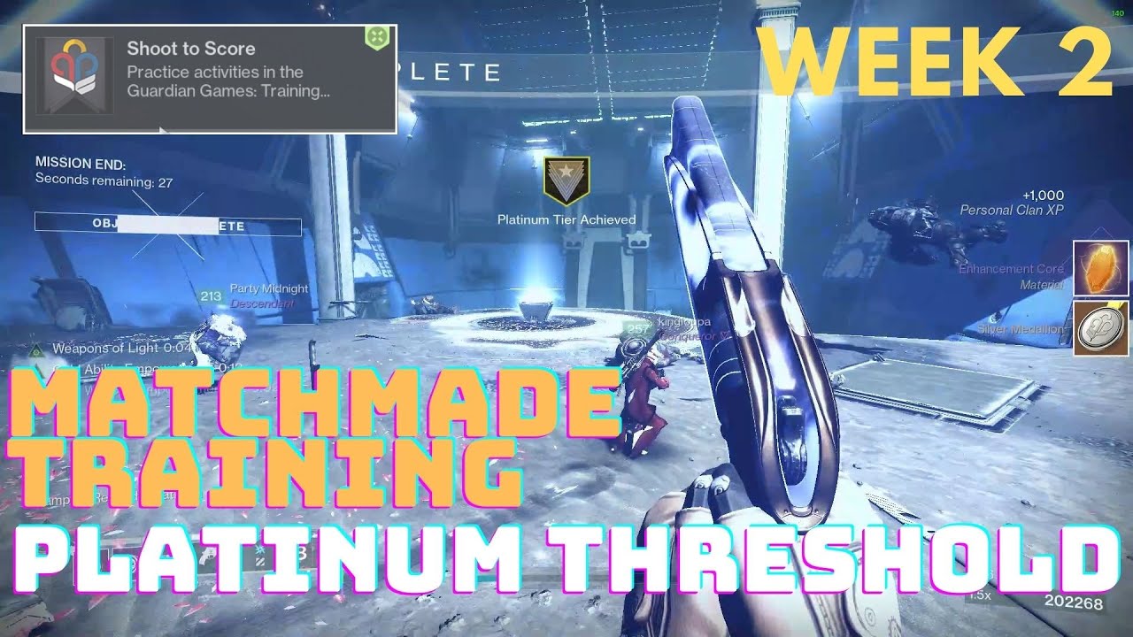 200k+ Platinum Threshold Training Playlist: Guardian Games Week 2, Proving  Grounds | Destiny 2 - YouTube